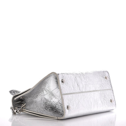 Christian Dior Metallic Calfskin Medium Diorever Flap Silver 4 of 9