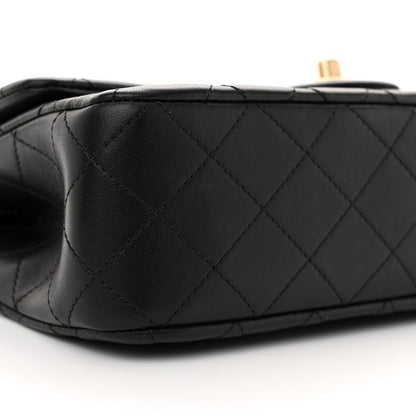 Chanel Lambskin Quilted Small Sweet Camellia Flap Black 9 of 11