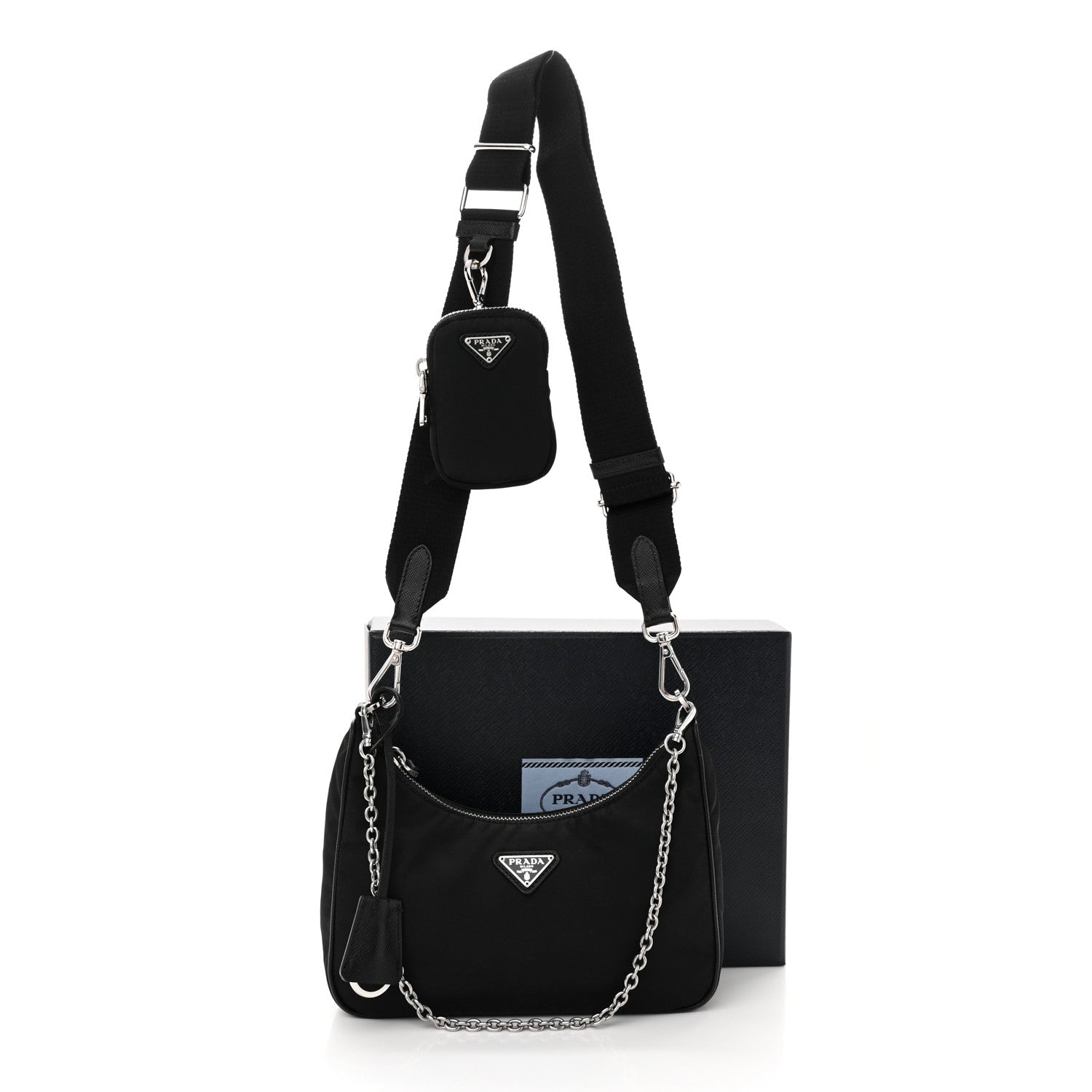 Prada Nylon Re-Edition 2005 Shoulder Bag Black 10 of 10
