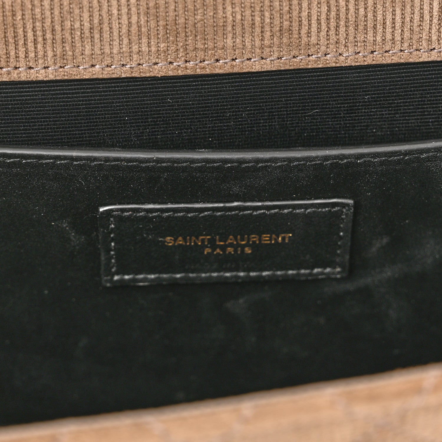 Saint Laurent Canvas Calfskin Mixed Matelasse Triquilt Medium Monogram Satchel Beige 6 of 11