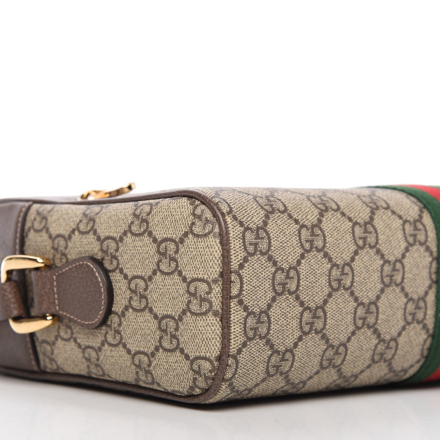 GG Supreme Monogram Web Small Ophidia Shoulder Bag Brown