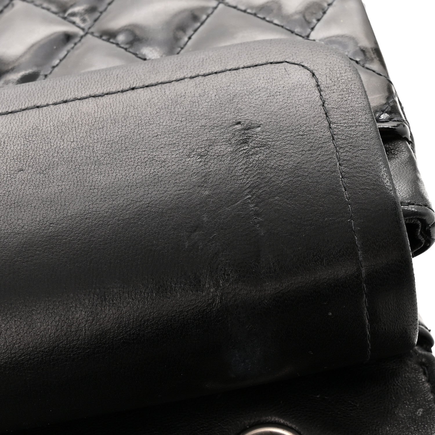 Chanel Patent Quilted Medium Double Flap Black 11 of 11