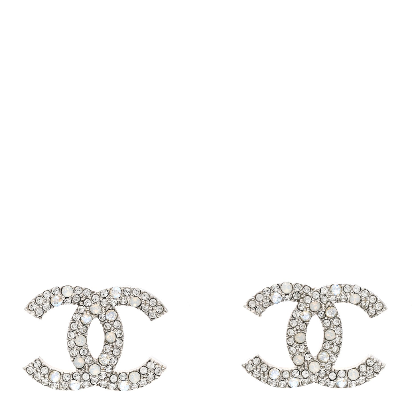 Crystal Palais Garnier CC Earrings Silver