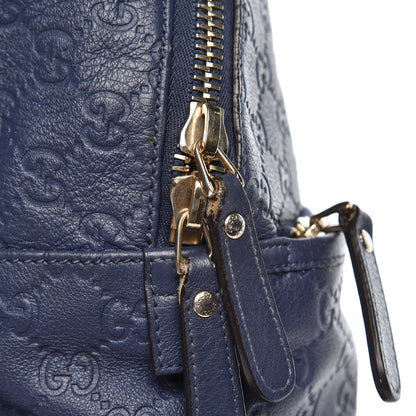 Gucci Guccissima Medium Classic Backpack Blue 8 of 13