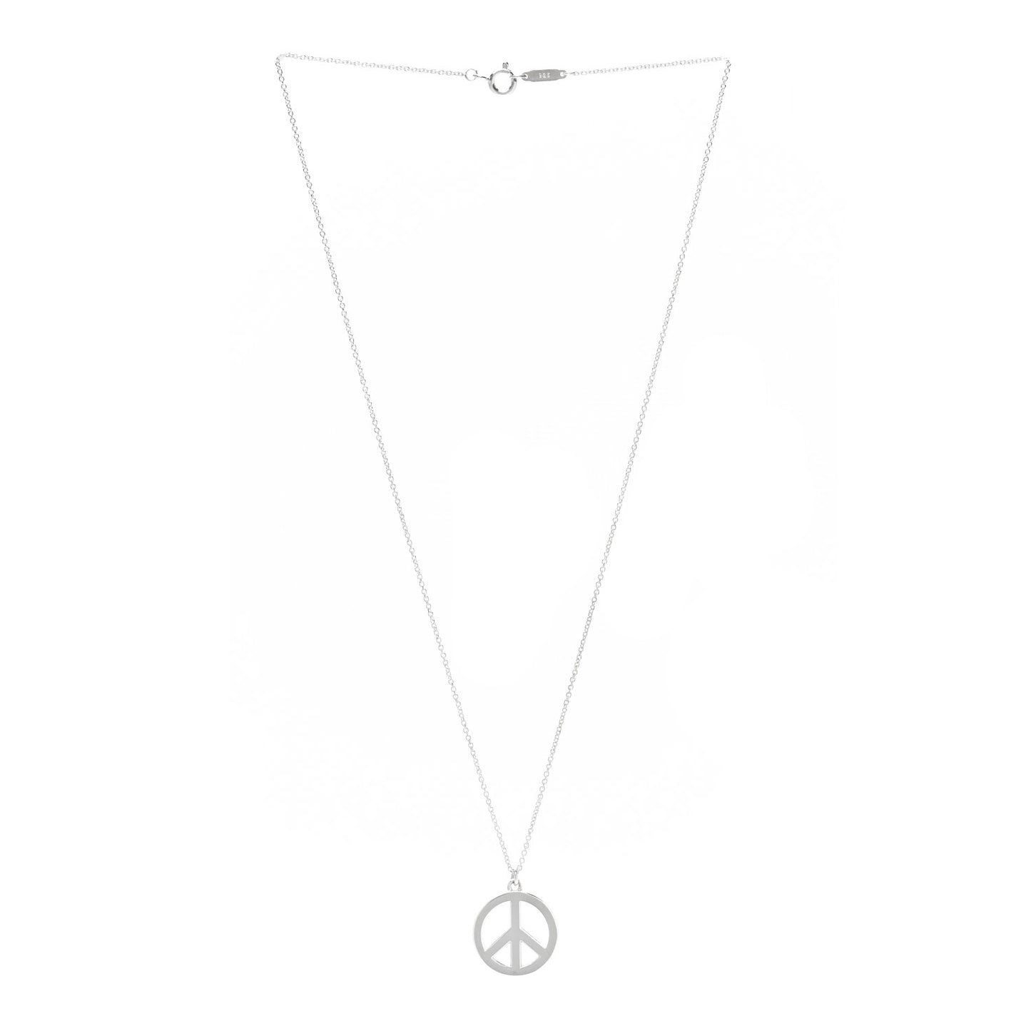 Sterling Silver Peace Pendant Necklace
