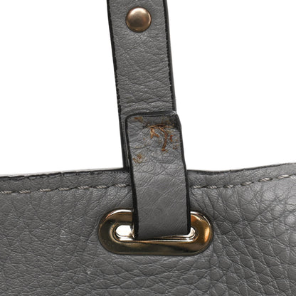 Valentino Garavani Grained Calfskin Small Rockstud Tote Grey 12 of 12
