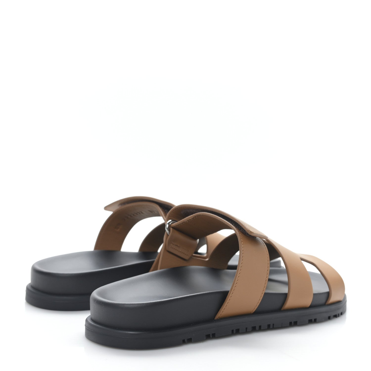 Hermes Calfskin Womens Chypre Sandals 37 Gold 4 of 8