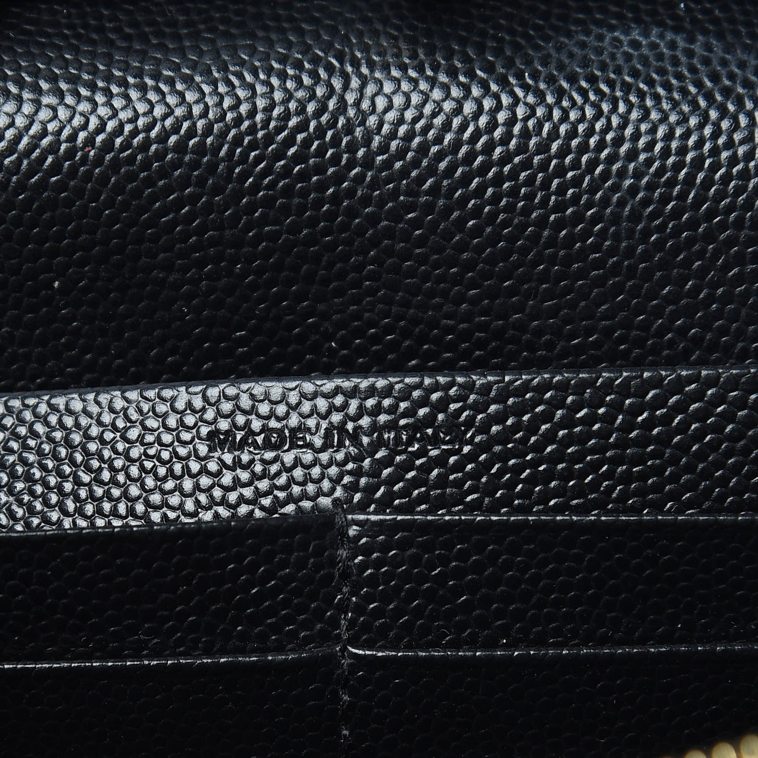 Saint Laurent Grain De Poudre Matelasse Chevron Monogram Chain Wallet Black 7 of 15