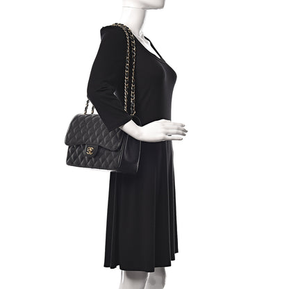 Chanel Caviar Quilted Jumbo Double Flap Black 2 of 10