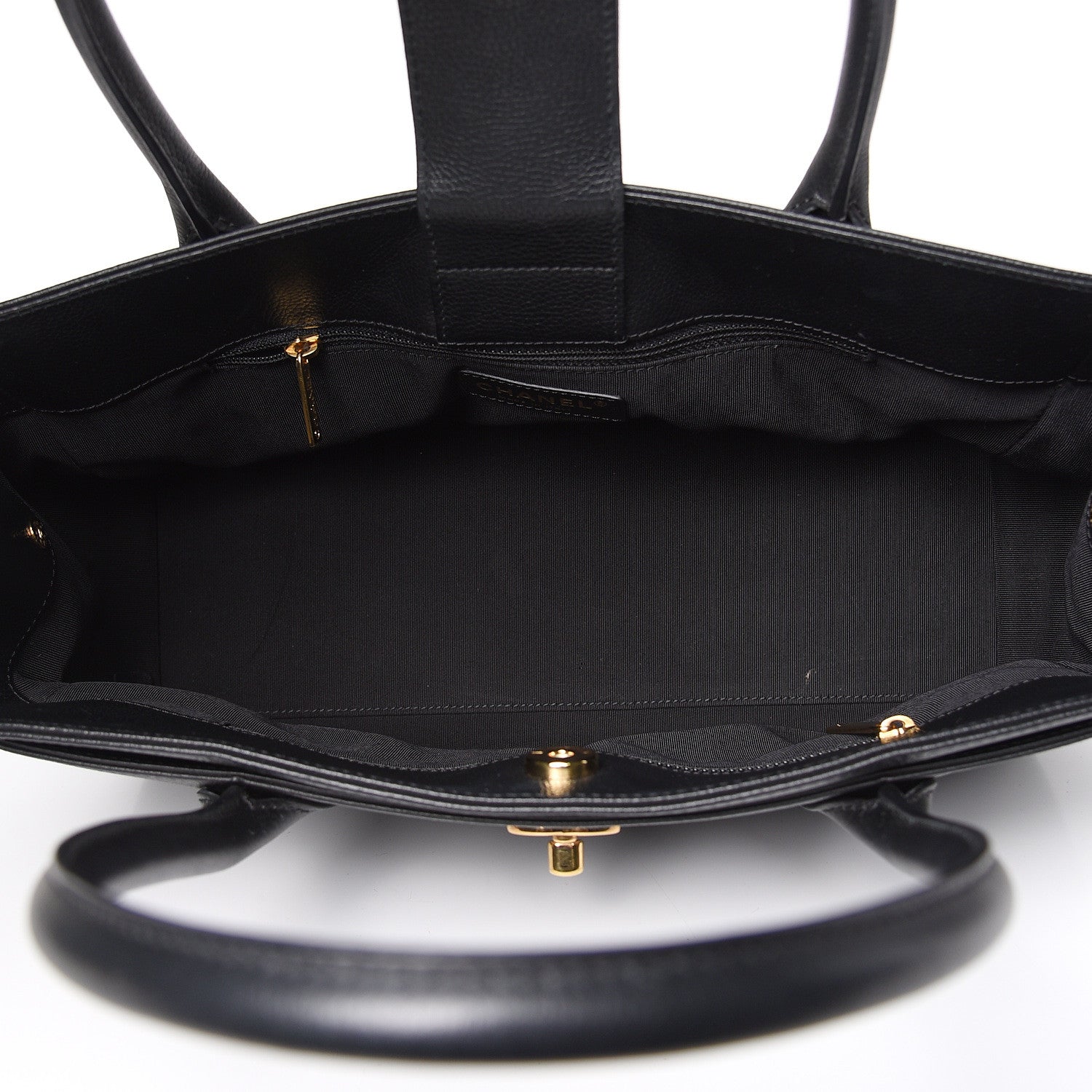 Chanel Calfskin Small Cerf Executive Shopper Tote Black 5 of 14