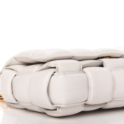 Bottega Veneta Lambskin Maxi Intreccio Padded Chain Cassette Crossbody Bag White 6 of 9