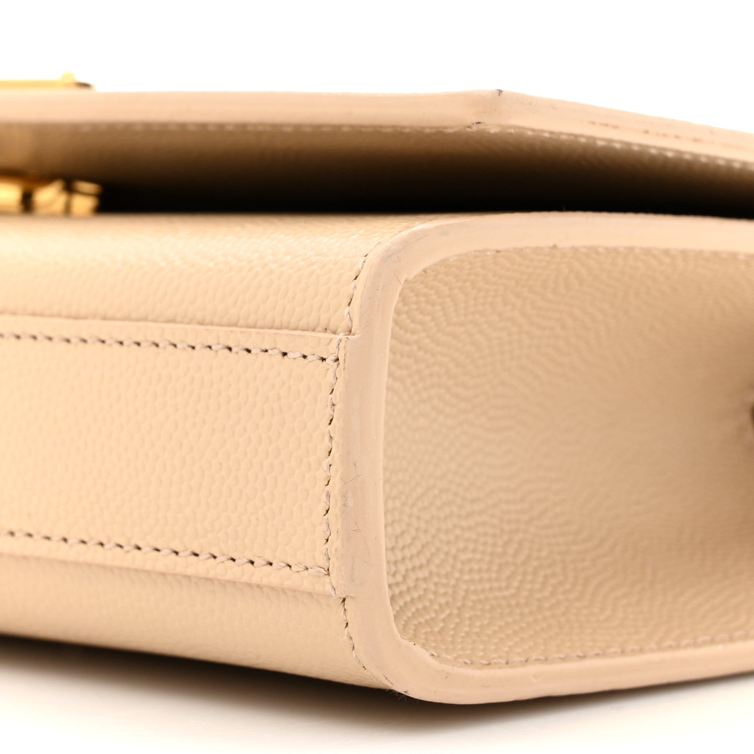 Saint Laurent Grain De Poudre Small Monogram Kate Satchel Dark Beige 9 of 16