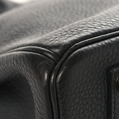 Hermes Taurillon Clemence Birkin 35 Black 11 of 13