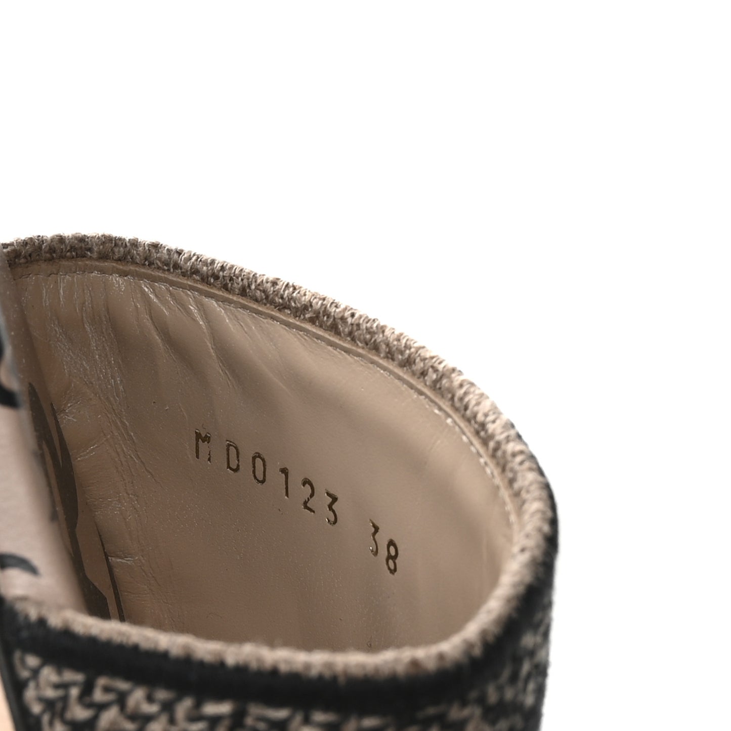 Canvas Union Embroidered Dway Flat Slide Sandals 38 Fard