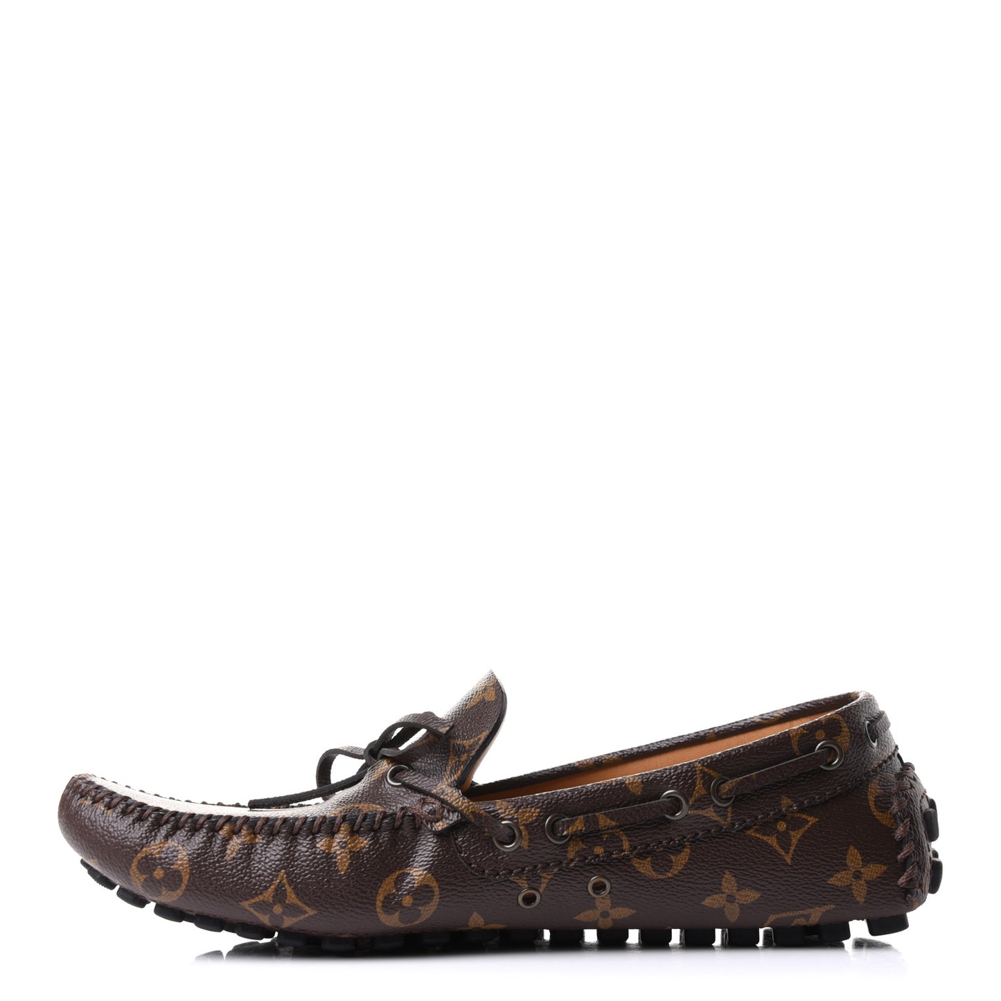 Monogram Mens Arizona Car Shoe Moccasin Loafers 8 Macassar