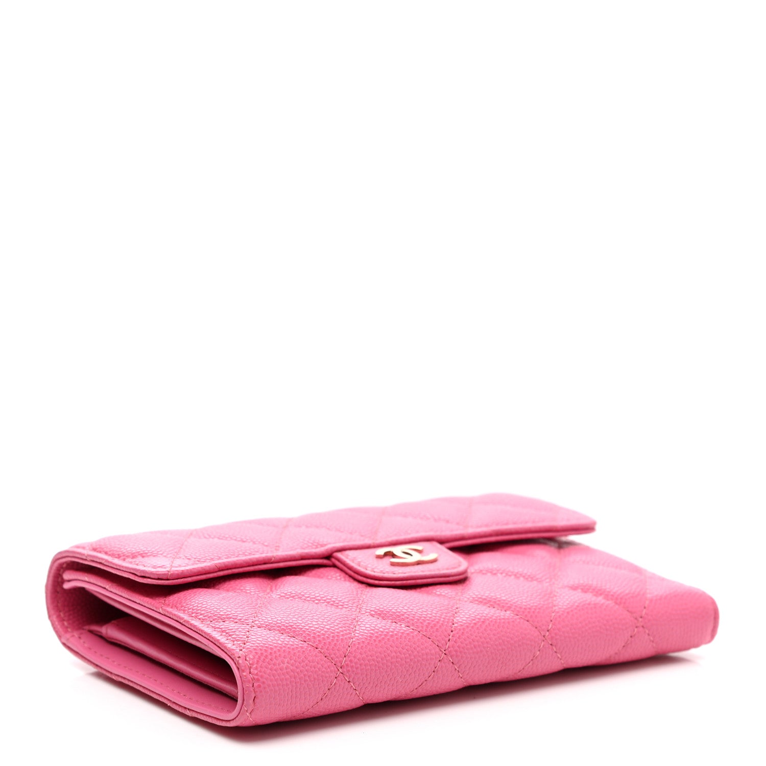 Chanel Caviar Quilted Medium Flap Wallet Pink 4 of 7
