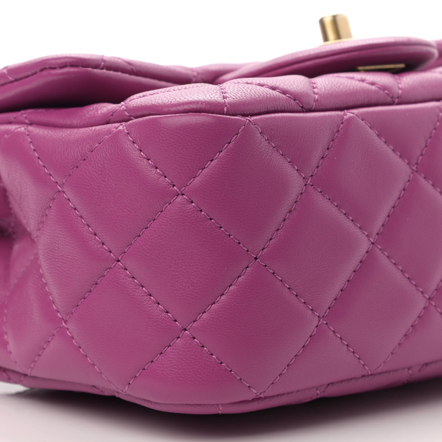 Chanel Lambskin Quilted Mini Pearl Crush Flap Purple 9 of 10