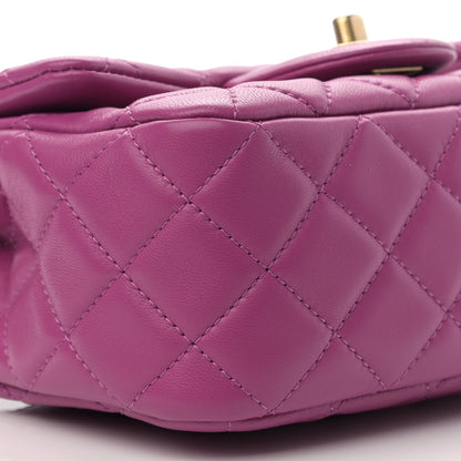 Chanel Lambskin Quilted Mini Pearl Crush Flap Purple 9 of 10