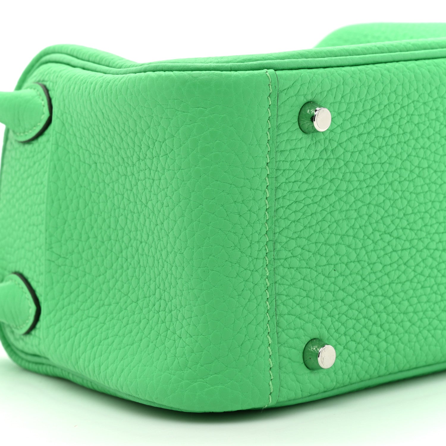 Hermes Taurillon Clemence Mini Lindy 20 Vert Comics 9 of 10