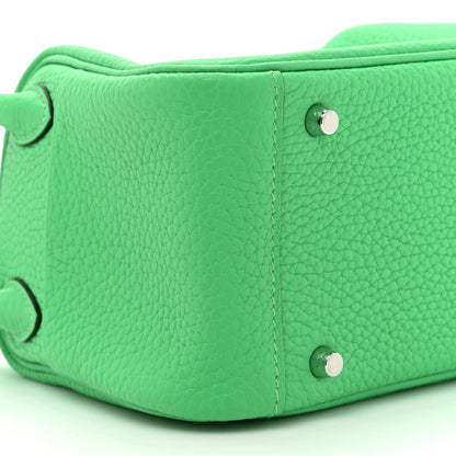 Hermes Taurillon Clemence Mini Lindy 20 Vert Comics 9 of 10