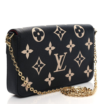 Louis Vuitton Empreinte Monogram Giant Felicie Pochette Black Beige 4 of 12
