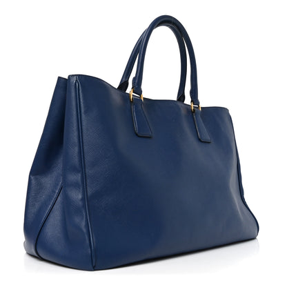 Prada Saffiano Large Galleria Double Zip Tote Bluette 3 of 9