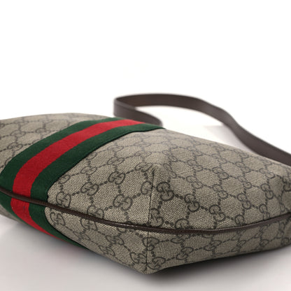 Gucci GG Supreme Monogram Web Small Ophidia Half Moon Hobo Brown 9 of 9