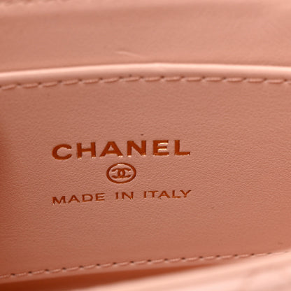 Chanel Shiny Aged Calfskin Quilted Mini Nano Kelly Shopper Light Pink 7 of 8