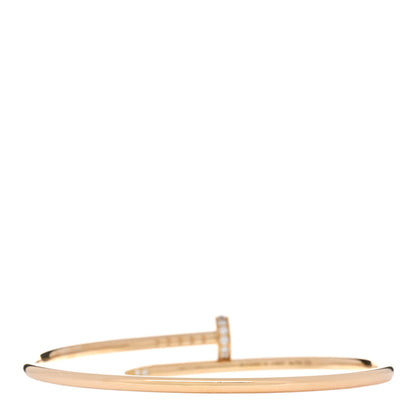 Cartier 18K Yellow Gold Diamond Small Juste Un Clou Bracelet 16 2 of 4