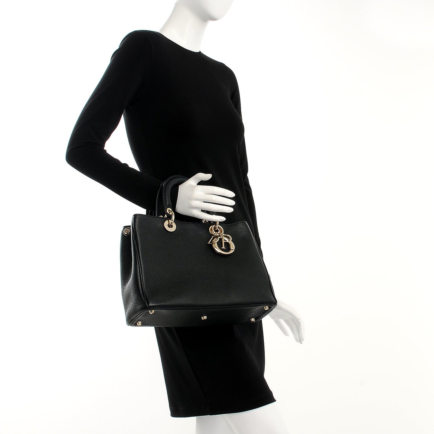 Bullcalf Medium Diorissimo Tote Black Rose Indien