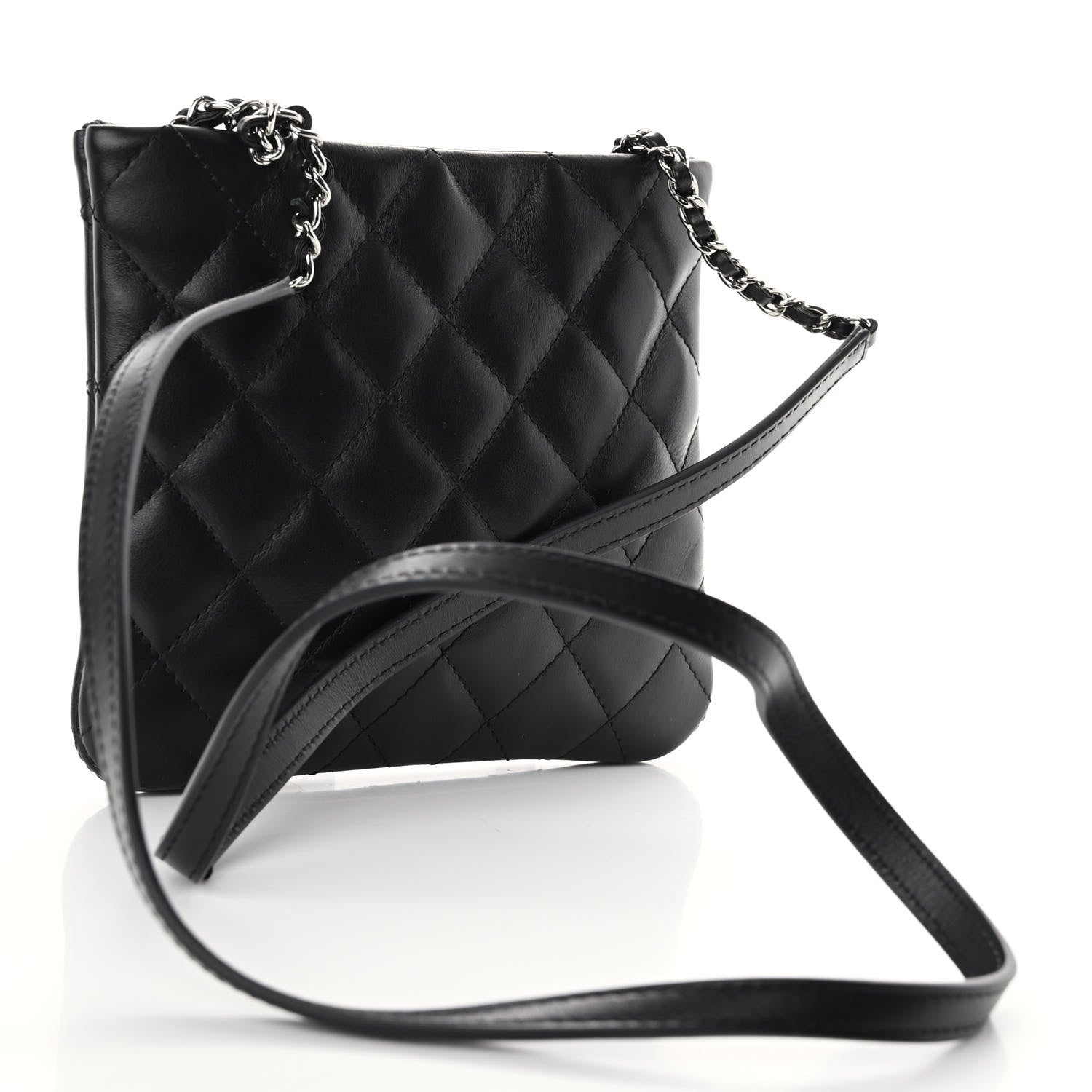 Chanel Lambskin Quilted Crossbody Bag Black 3 of 9
