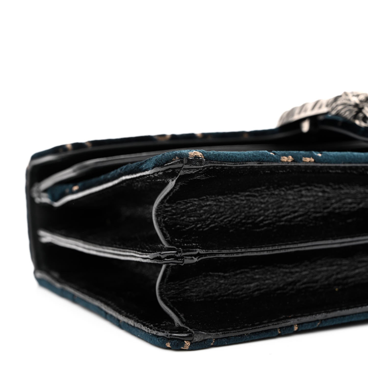 Gucci Velvet Skipper GG Monogram Small Dionysus Shoulder Bag Blue Beige Black 10 of 13