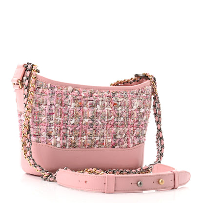 Chanel Tweed Calfskin Small Gabrielle Hobo Light Pink 3 of 10