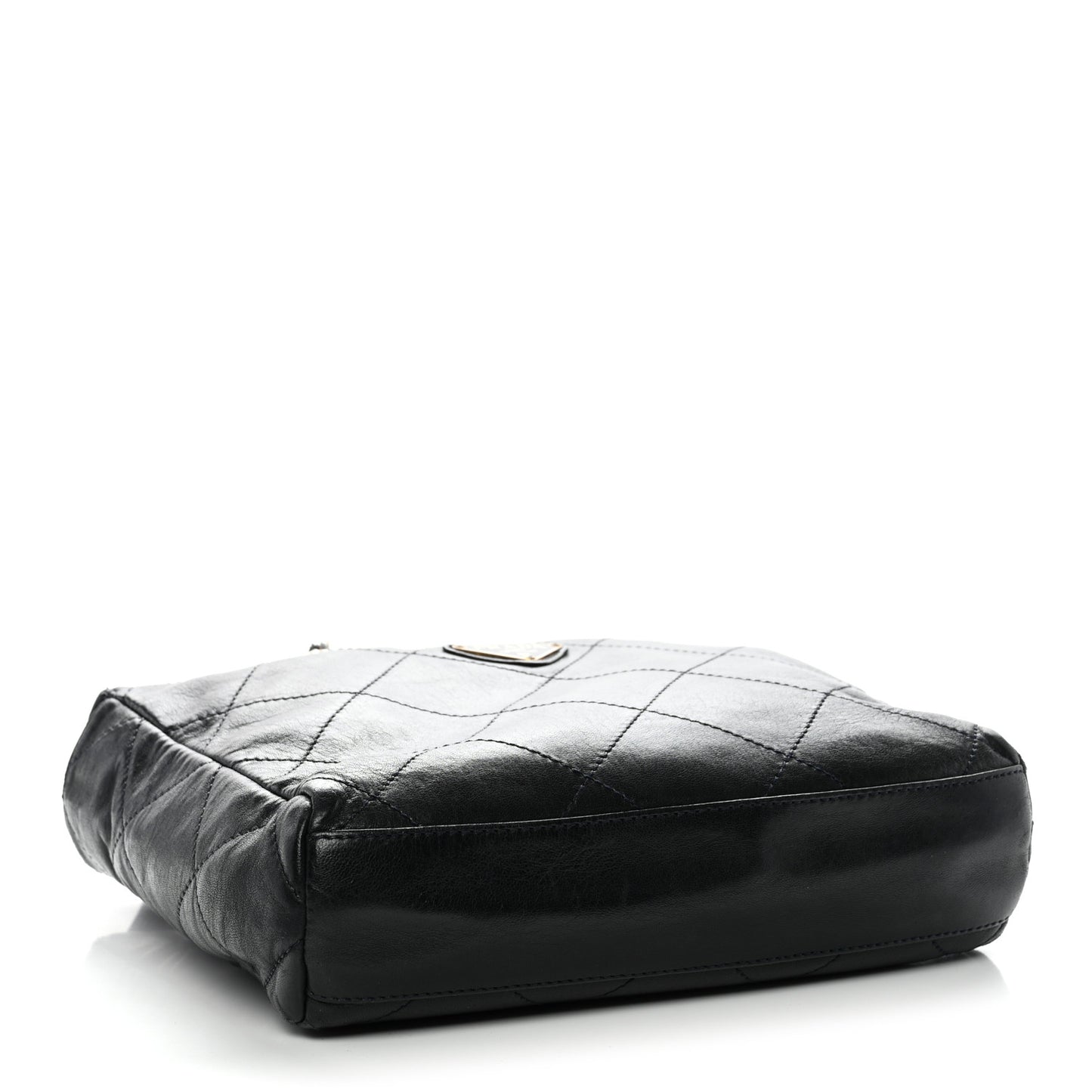 Nappa Quilted Chain Shoulder Bag Navy