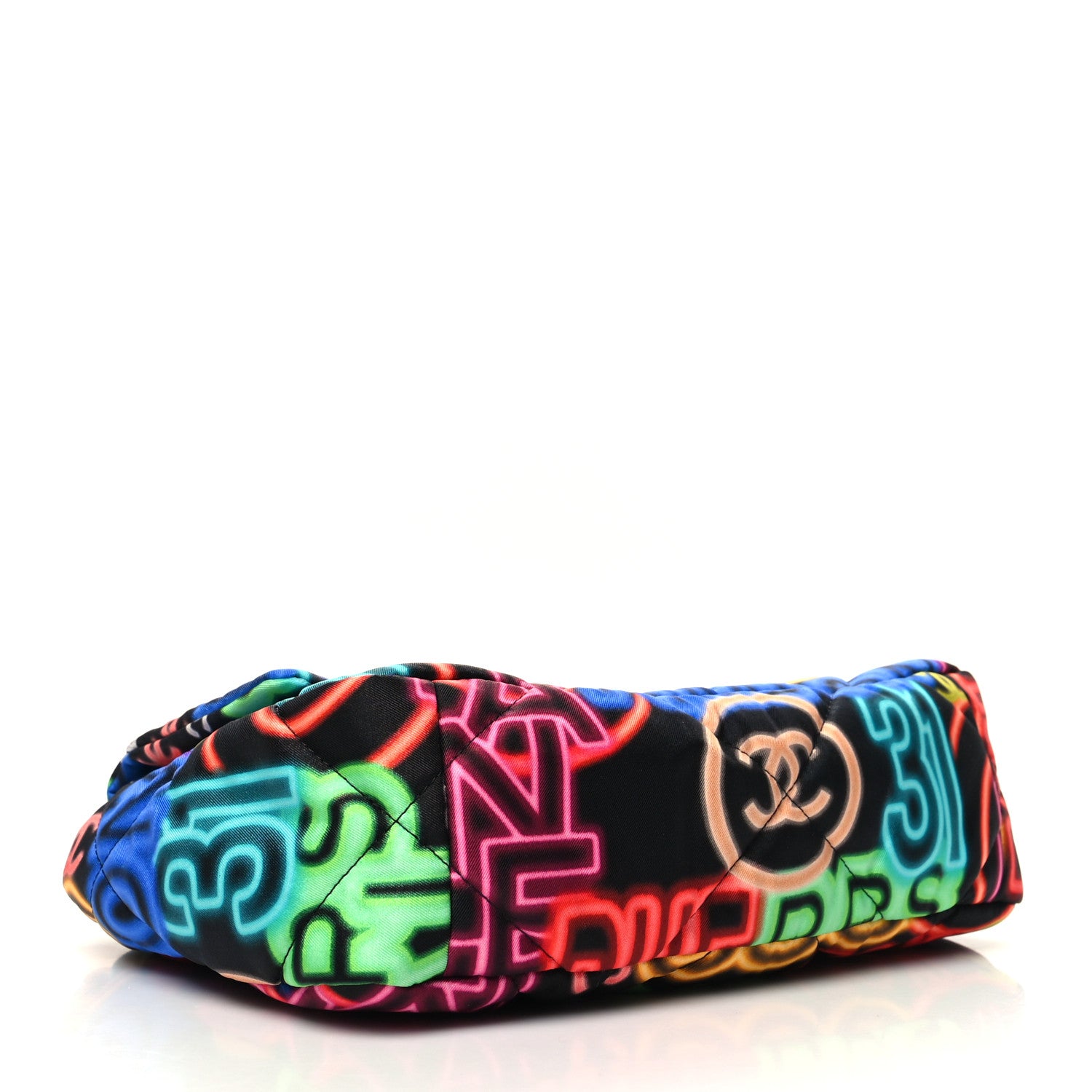 Chanel Fabric Printed Medium Chanel 19 Flap Black Multicolor 4 of 11