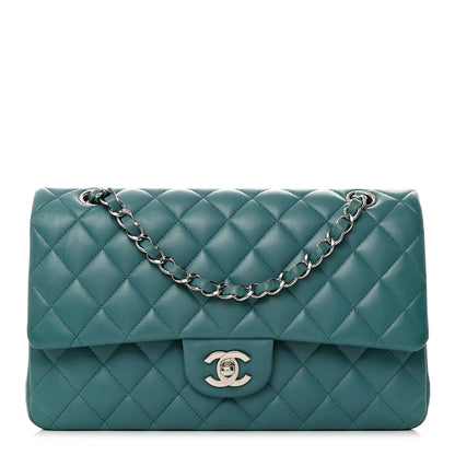 Chanel Lambskin Quilted Medium Double Flap Light Blue 1 of 10