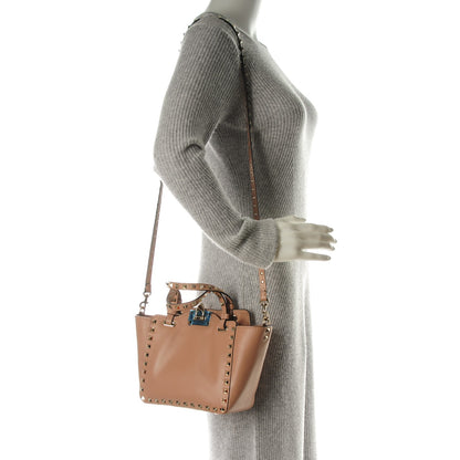 Valentino Garavani Vitello Mini Rockstud Tote Alpaca 2 of 7