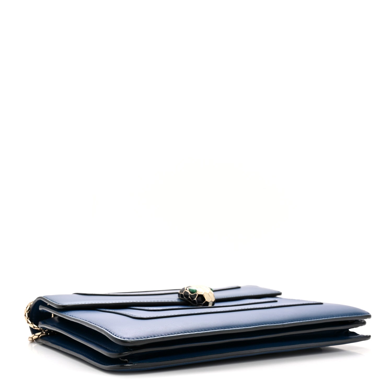 Bulgari Calfskin Serpenti Forever Shoulder Bag Navy 5 of 13