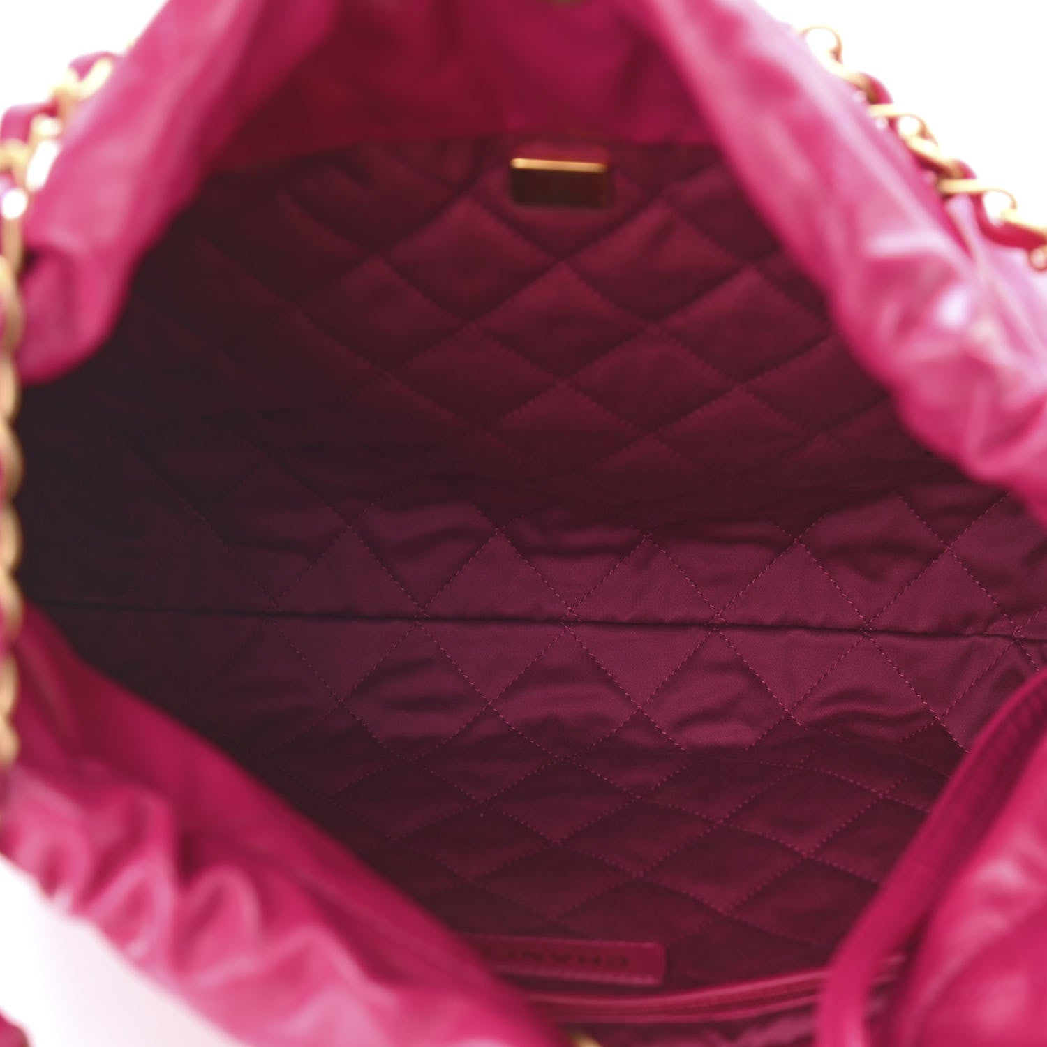 Chanel Shiny Calfskin Quilted Small Chanel 22 Dark Pink 6 of 12