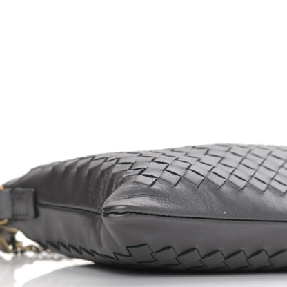Bottega Veneta Nappa Intrecciato Biletto Chain Crossbody Antique Silver 8 of 9