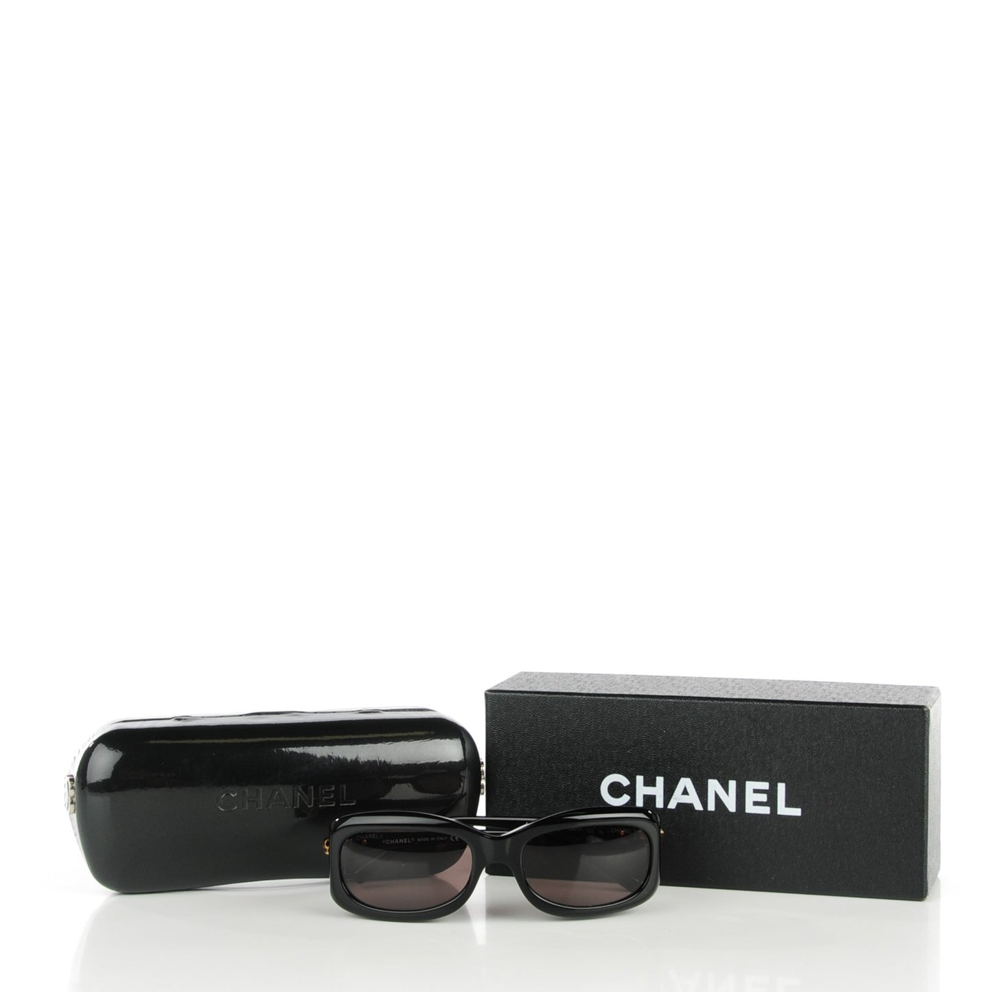 Crystal Camellia CC Sunglasses 5127-B Black