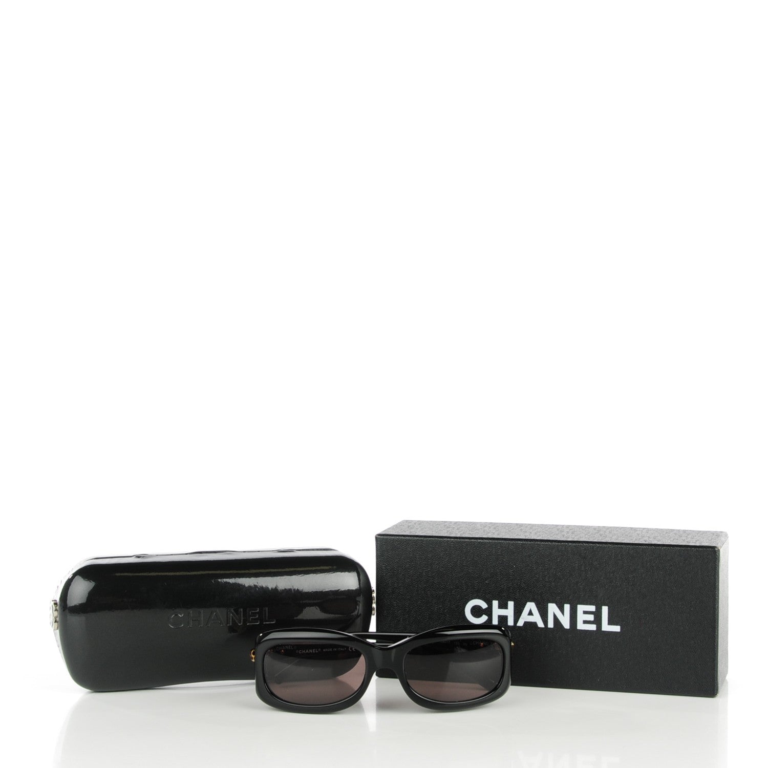 Chanel Crystal Camellia CC Sunglasses 5127-B Black 8 of 8