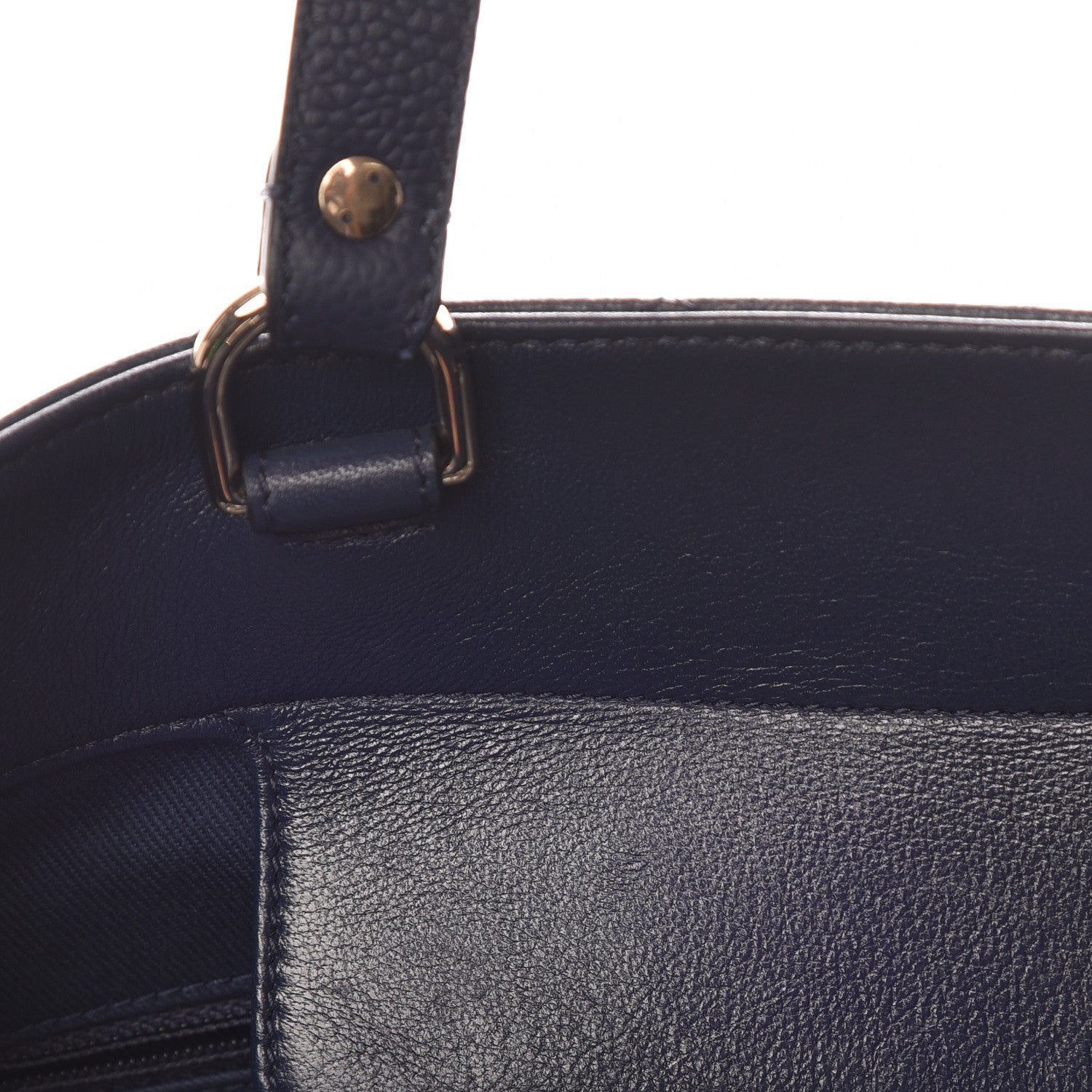 Chanel Calfskin Caviar Quilted Large Shopping Tote Blue 8 of 10