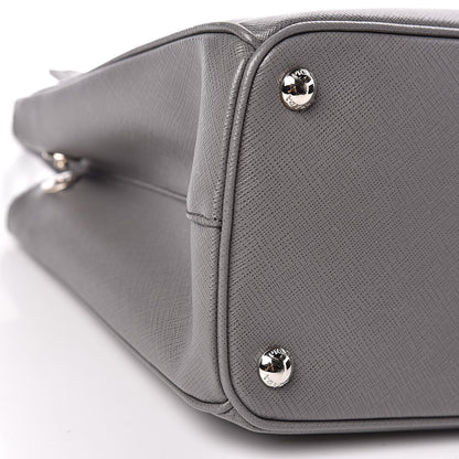 Prada Saffiano Small Galleria Double Zip Tote Marmo 9 of 10