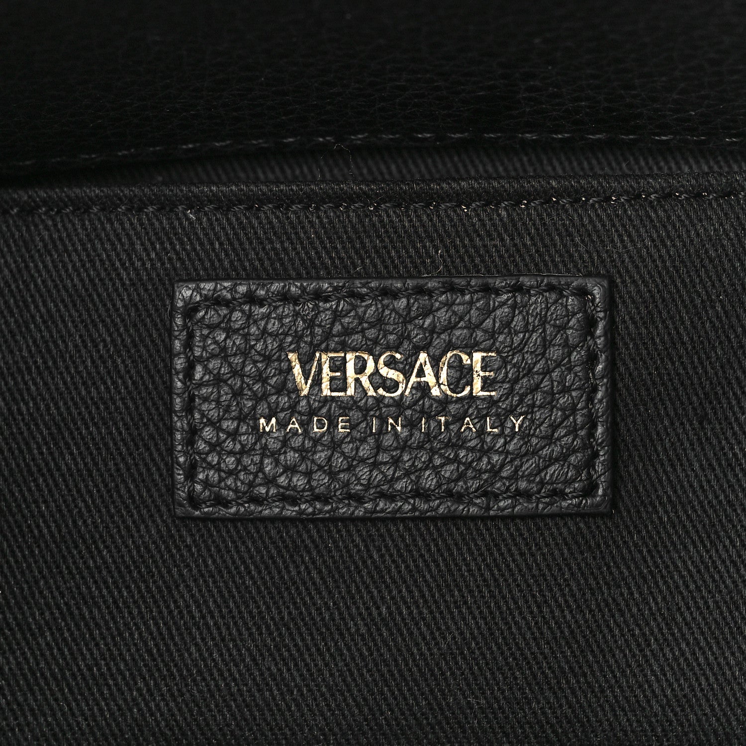 Versace Calfskin Vitello Virtus Hobo Black 5 of 7