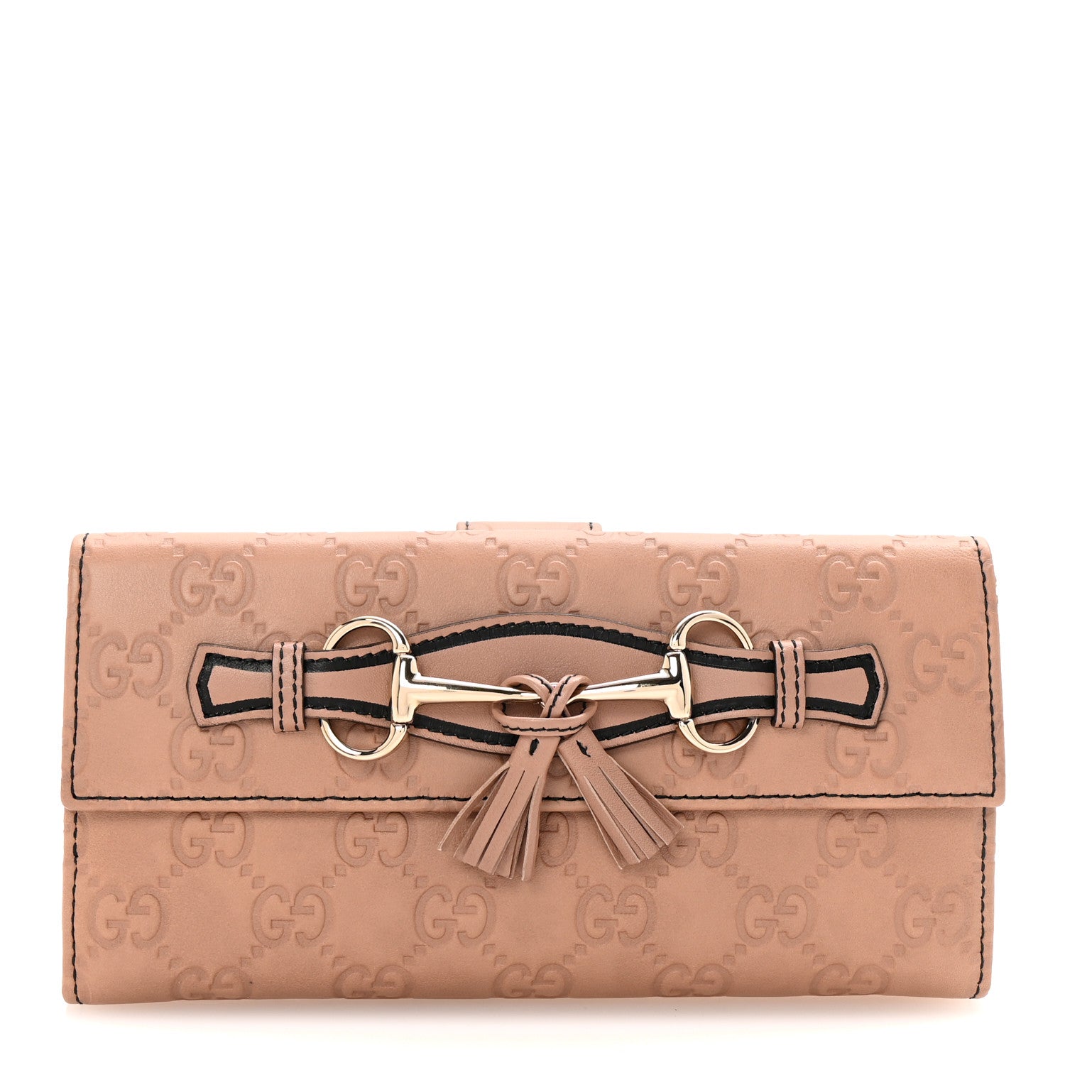 Gucci Guccissima Emily Continental Wallet Camelia 1 of 7