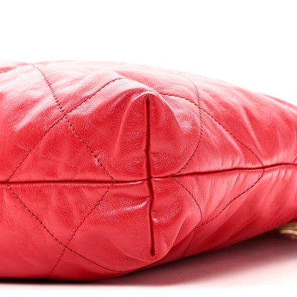 Chanel Shiny Calfskin Quilted Small Chanel 22 Red 12 of 12