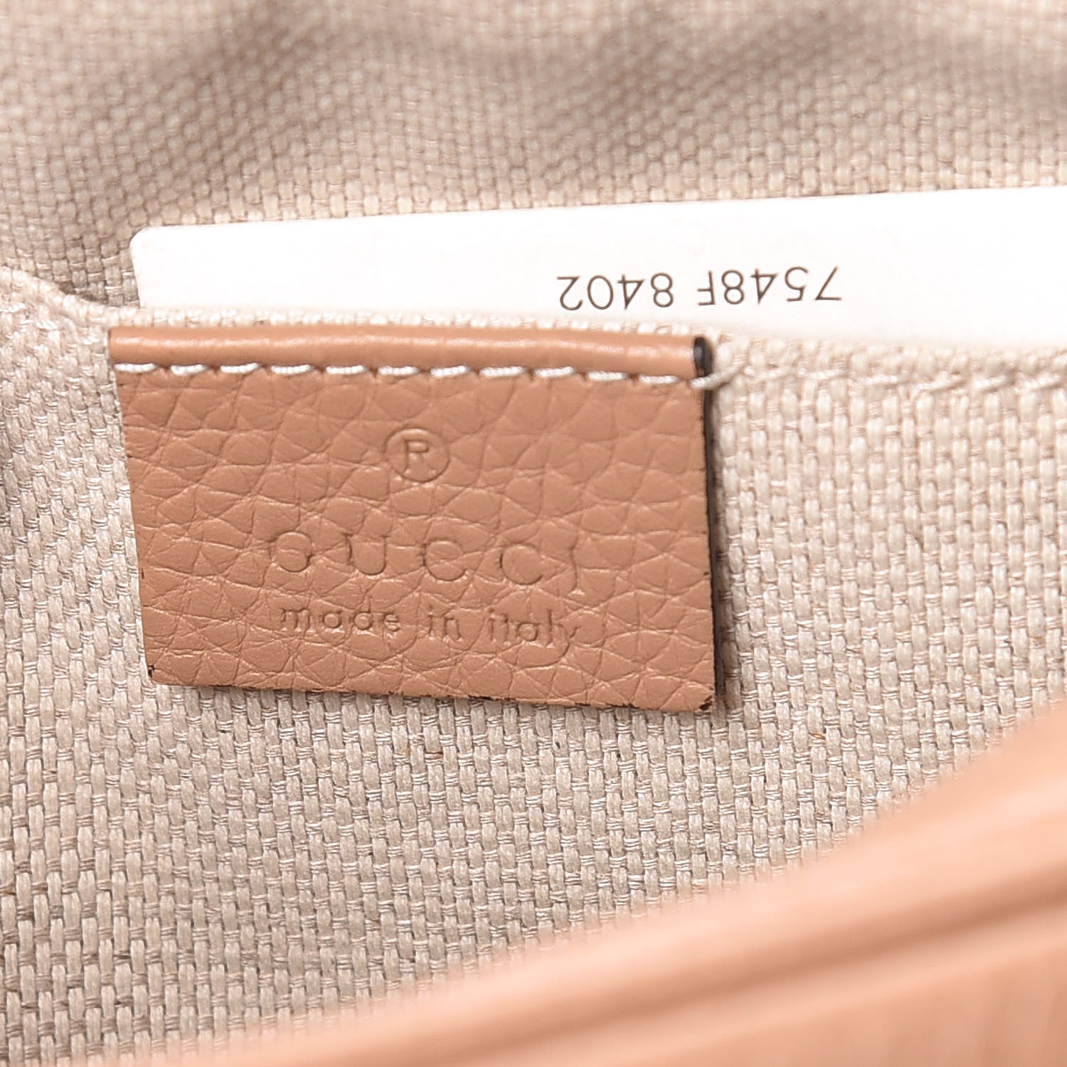 Gucci Pebbled Calfskin Small Soho Disco Bag Camelia 6 of 10