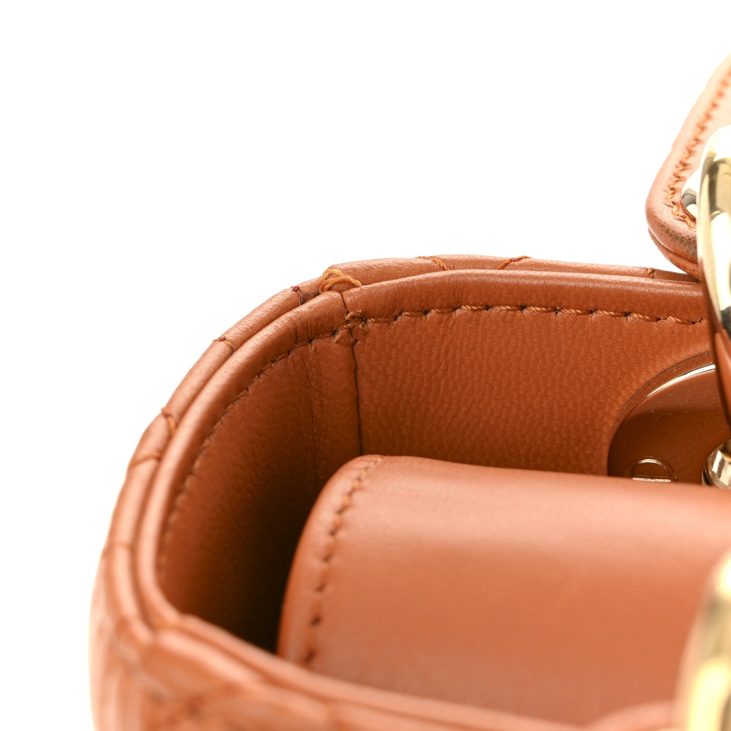 Christian Dior Lambskin Cannage Small Lucky Badges My Lady Dior Orange 12 of 15