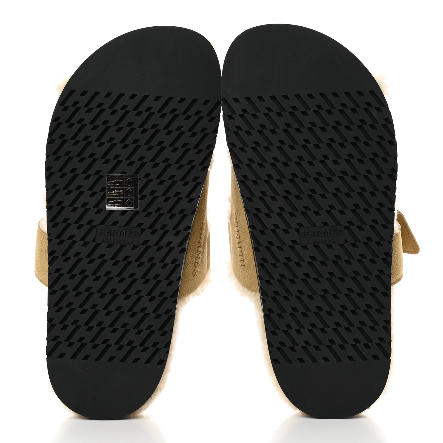Suede Goatskin Woolskin Womens Chypre Sandals 36 Beige Albatre Ecru
